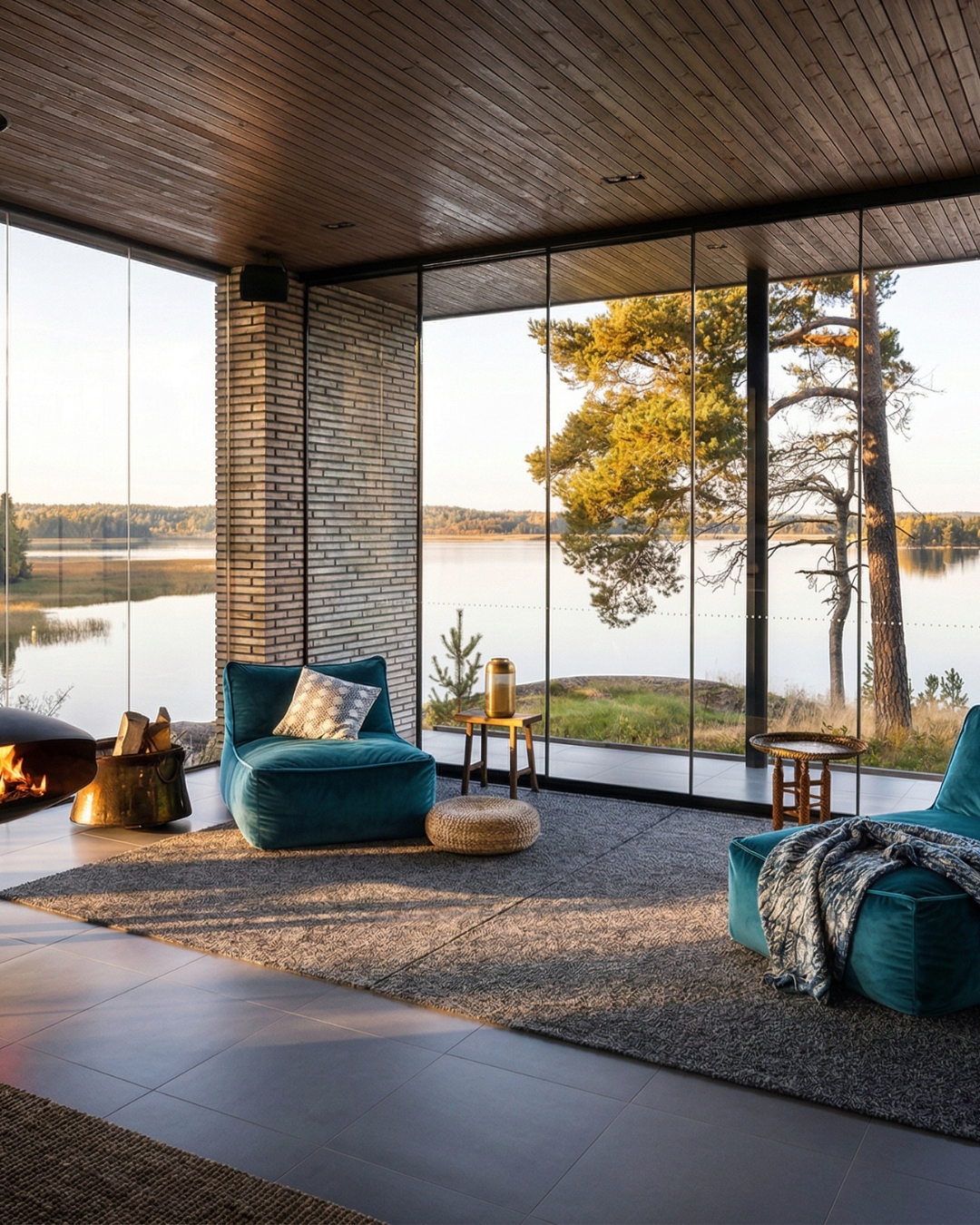 La Estantería — Interior con vista al lago