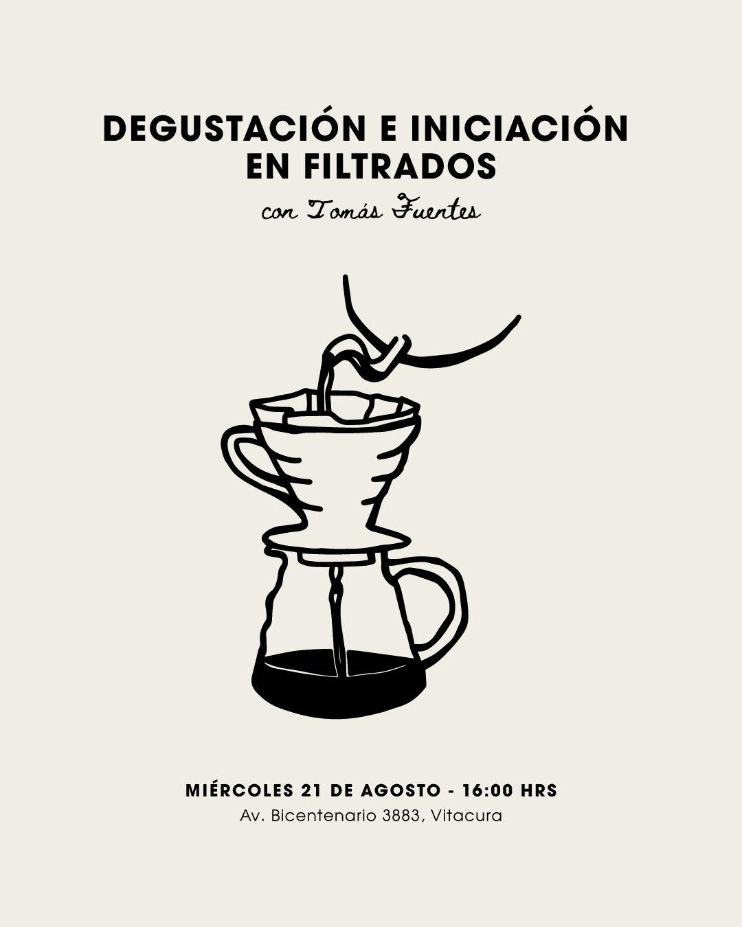 Bluebird Café — afiche Degustación e Iniciación en Filtrados
