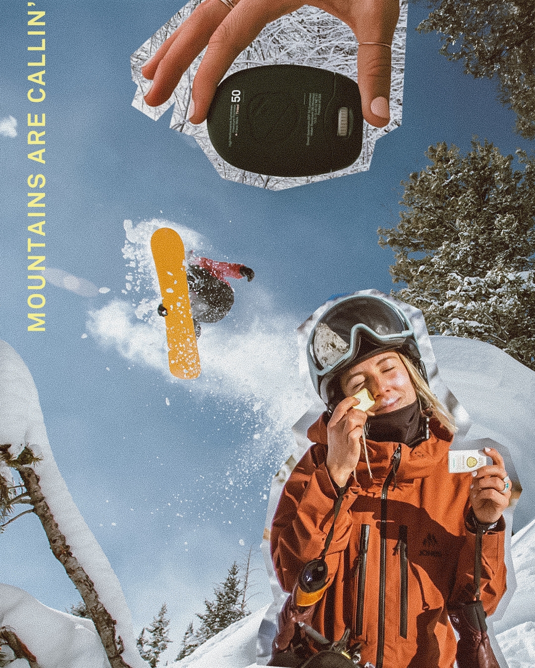 Playa y Nieve — campaña Mountains Are Callin'
