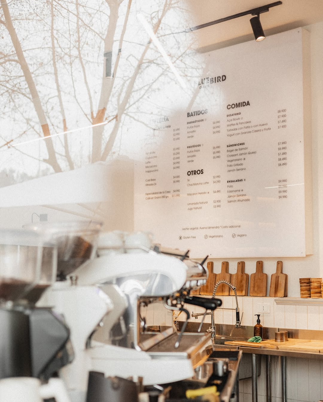 Bluebird Café — menú del local